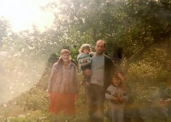 Mehrabyan Nursery family in orchard